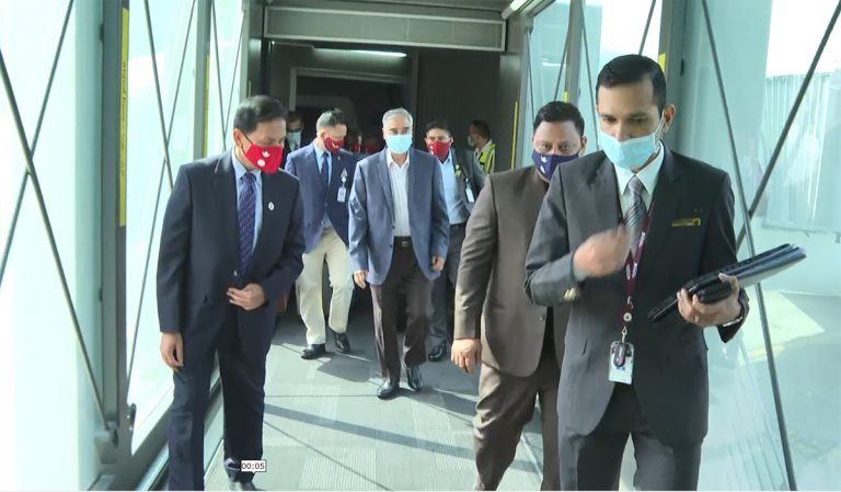 Prime Minister Deuba arrives Doha on the way to Glasgow