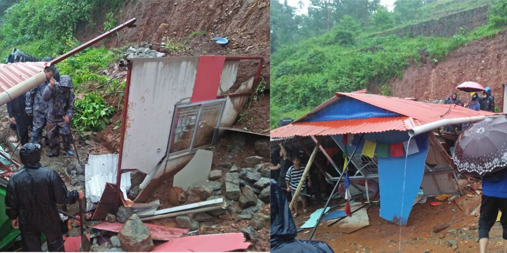 Two children buried to death in rainfall-triggered mudslide in Dharan