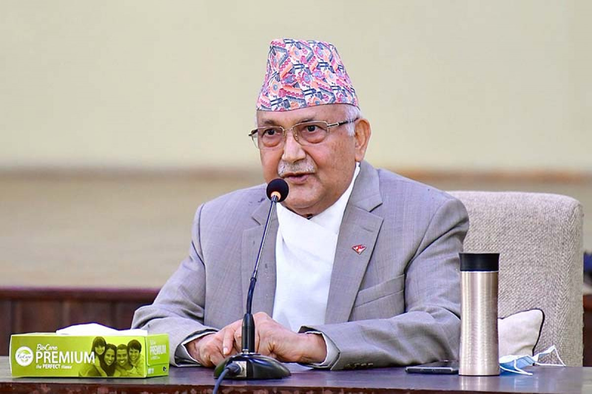 CPN-UML Chair Oli exits from Representative Council meeting