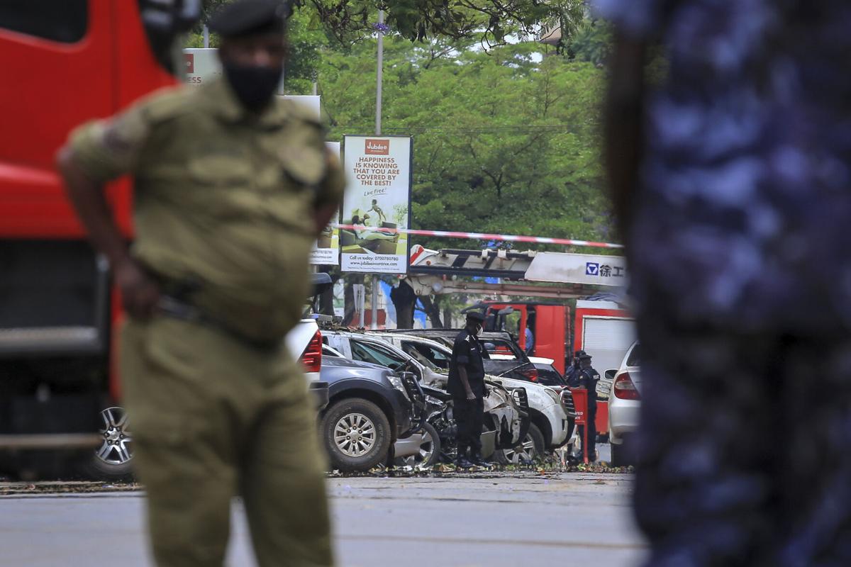 Six dead, 33 injured in twin bomb blasts in Ugandan capital