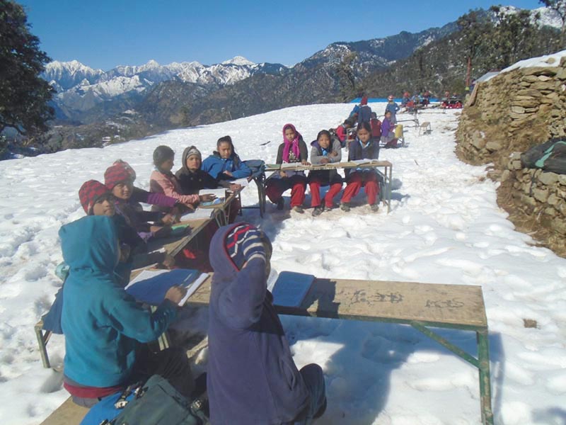 Schools in Bajura hit due to cold weather