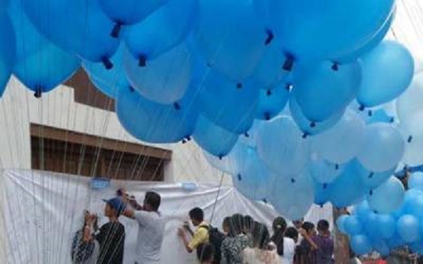 Balloons were flown for the UML General Convention