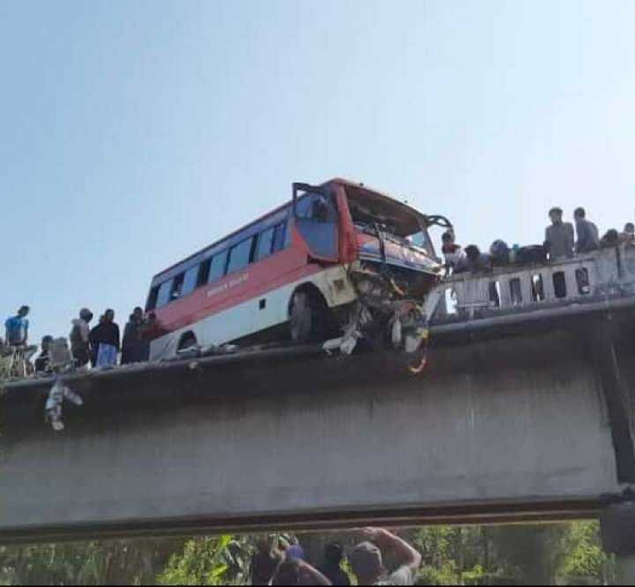 One killed, 22 injured in bus accident in Jhapa