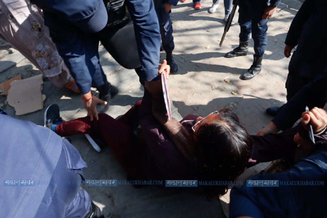 Protesters arrested from Bhadrakali demanding the opening of court [Photos]