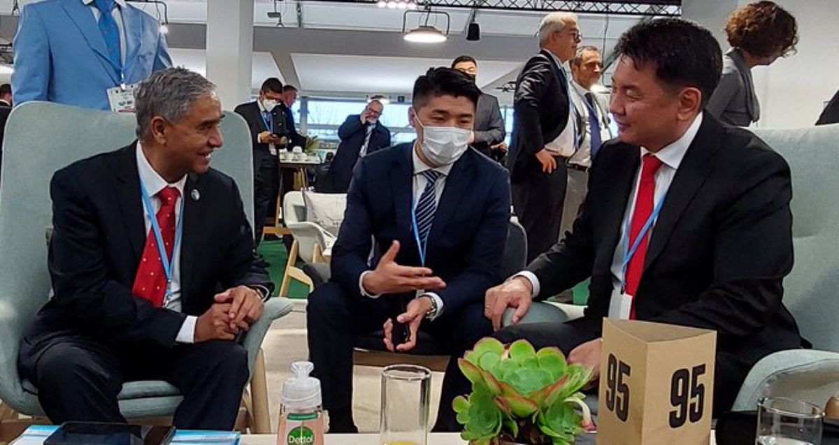 PM Deuba in sideline talks at COP26