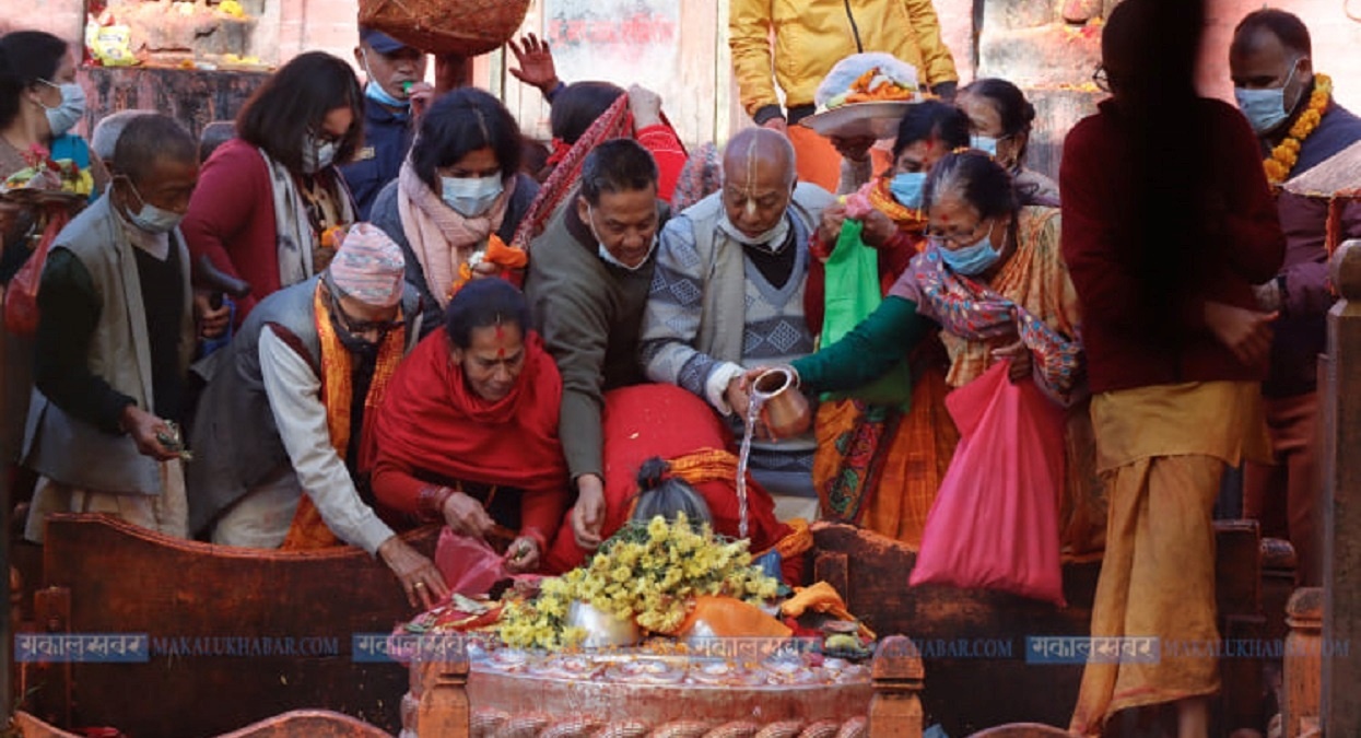 Devotees throng Budhanilkantha to celebrate Haribodhani Ekadashi [Photos]