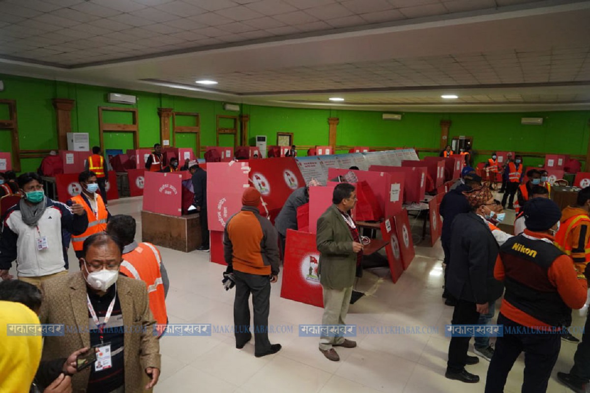 Voting for UML office bearers continues [Photos]