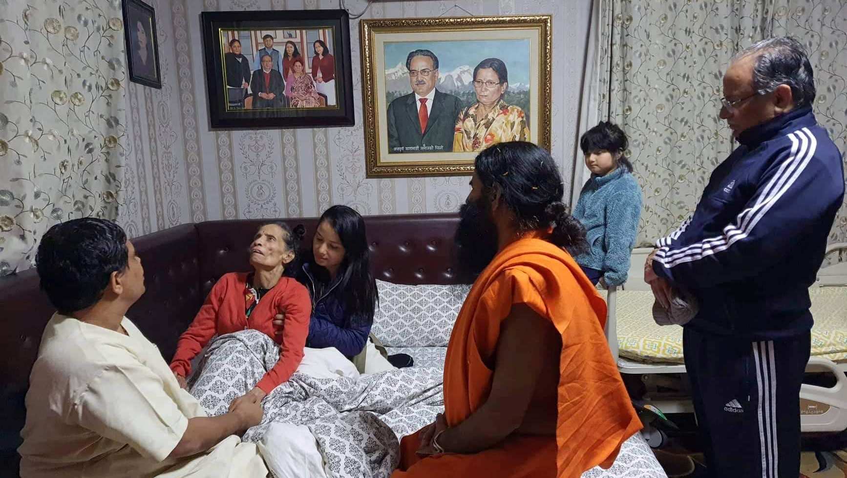 Baba Ramdev wished a speedy recovery to Prachanda’s wife Sita [Photos]