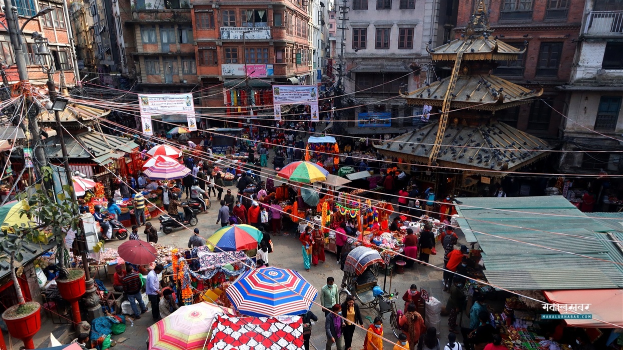 Busy Asan Bazar during the Tihar [Photos]