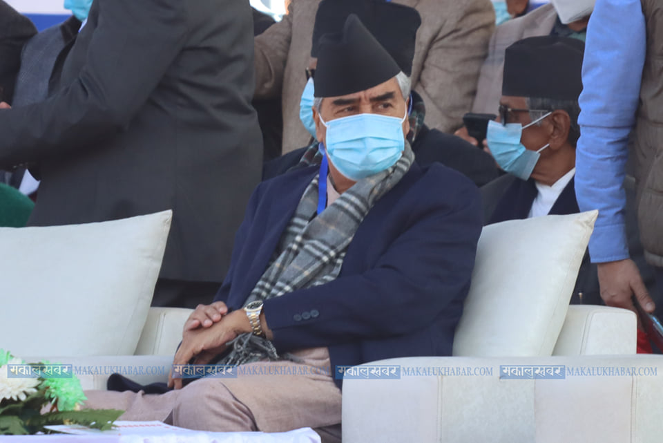 Why Deuba fumed on the stage ?