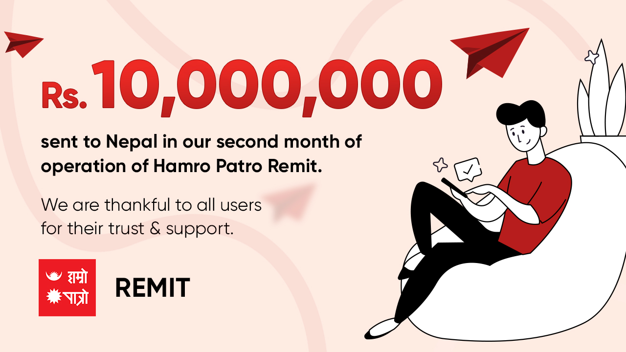 In just two months, Hamro Patro app received almost ten million remittances