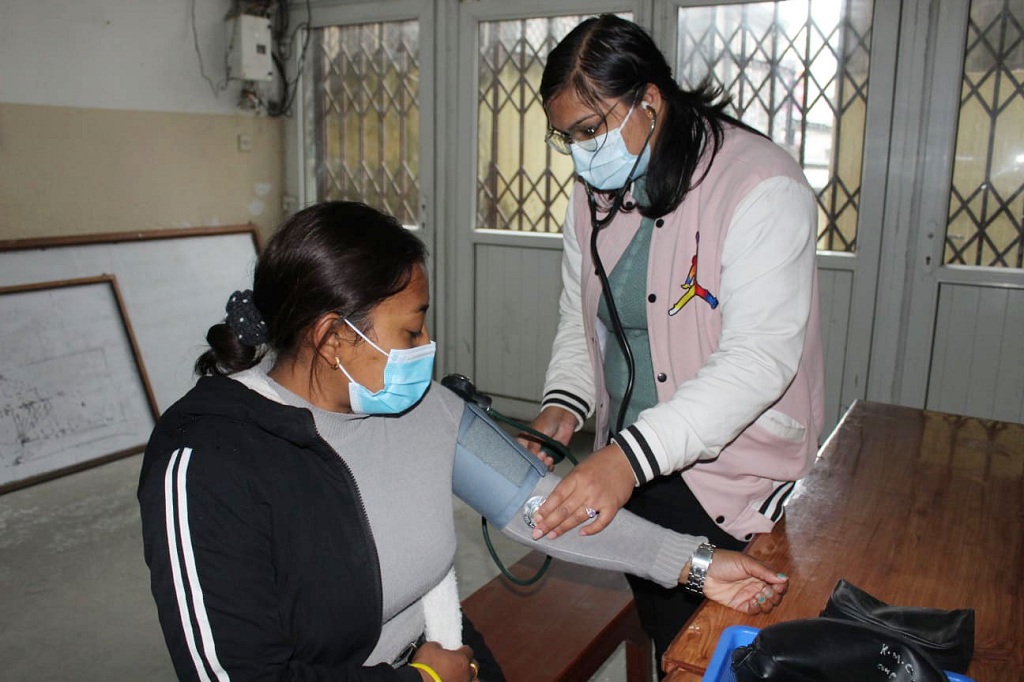 KMC’s free health camp at Koteshwor, Kathmandu