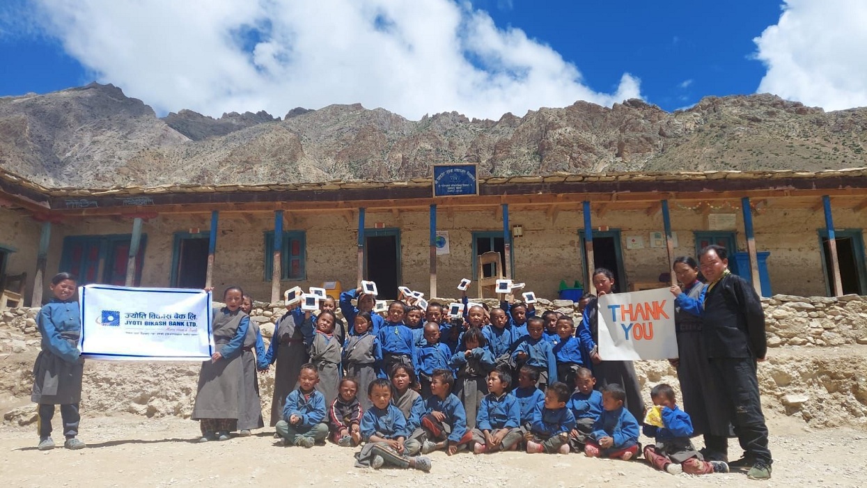 Support of Jyoti Bikas Bank for the students of Upper Dolpa