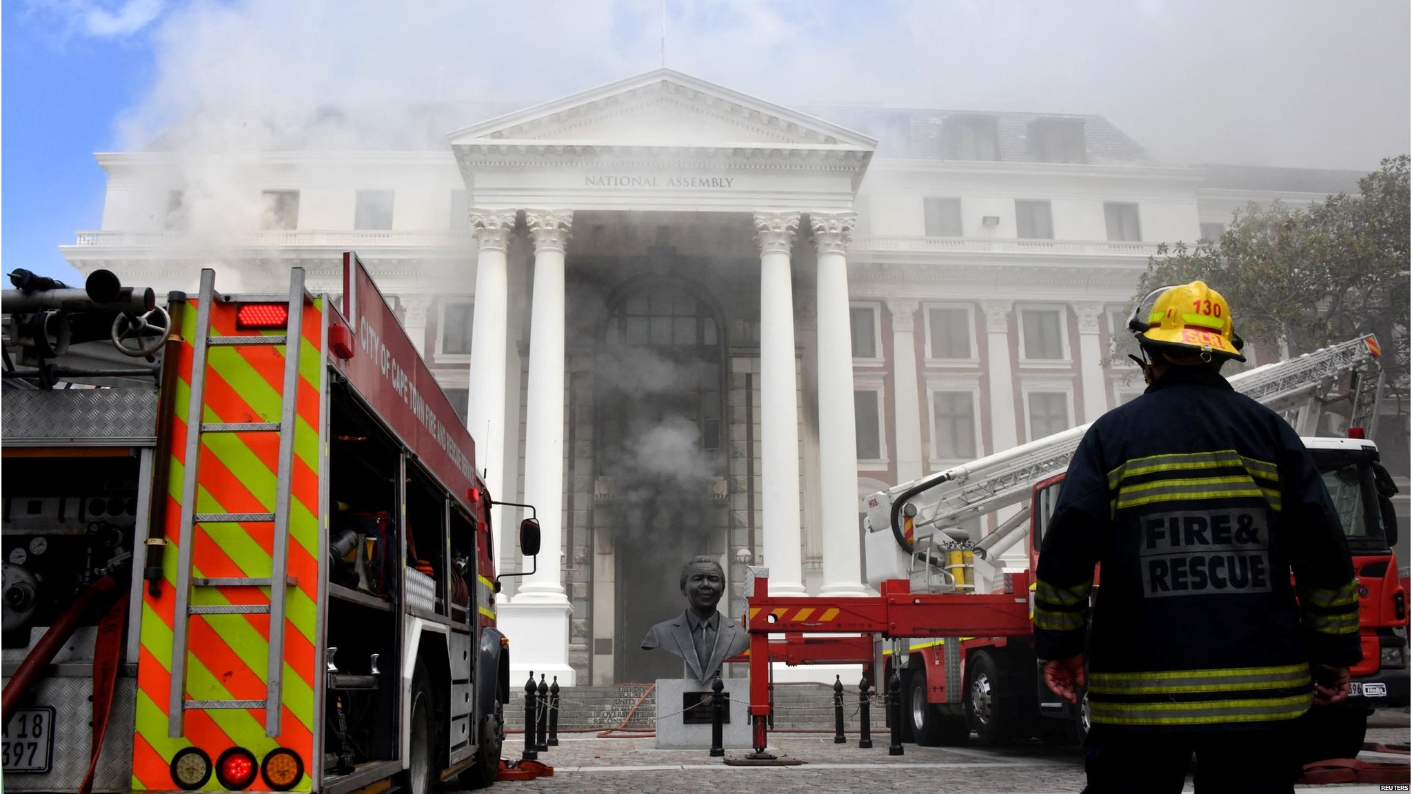 South Africa parliament: Man arrested over massive fire
