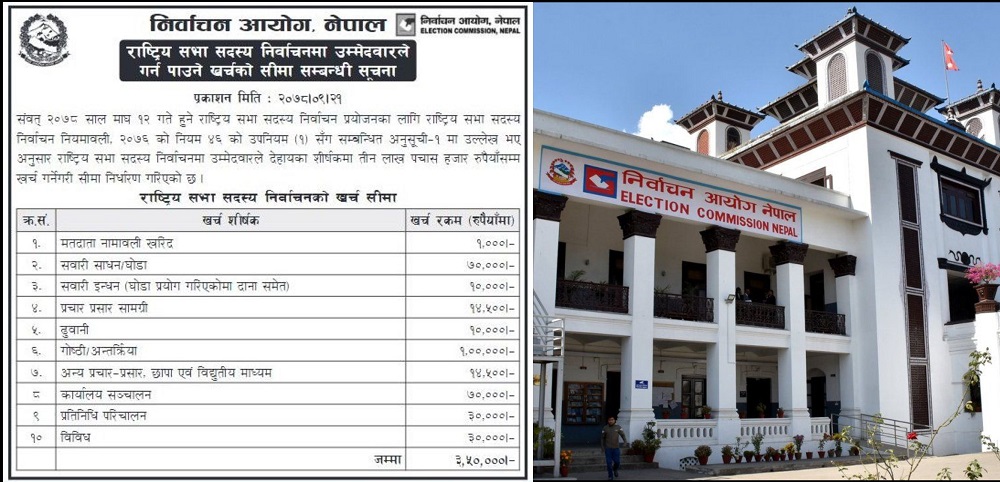 Candidates in NA would be limited to spending just three and a half lakhs