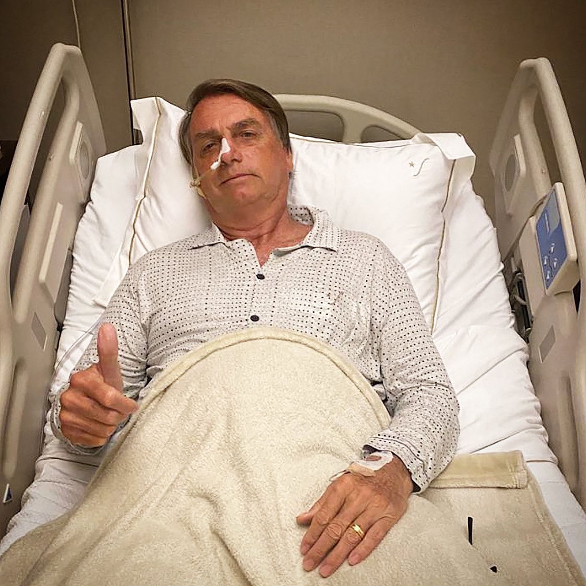 Brazil’s Jair Bolsonaro hospitalized with abdominal pain, condition stable