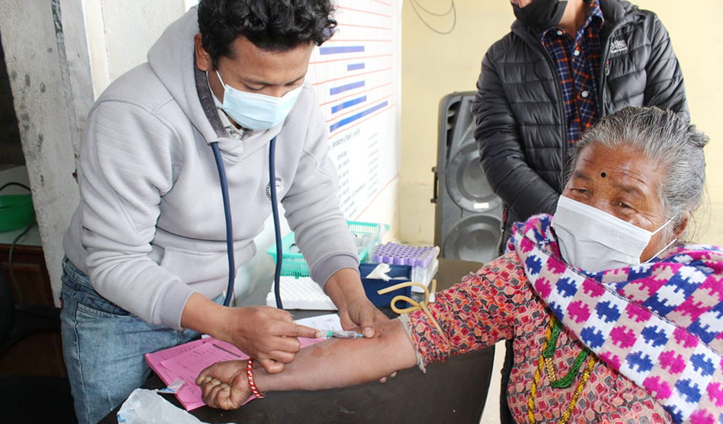 Free health camp of KMC at Charikot, Dolakha