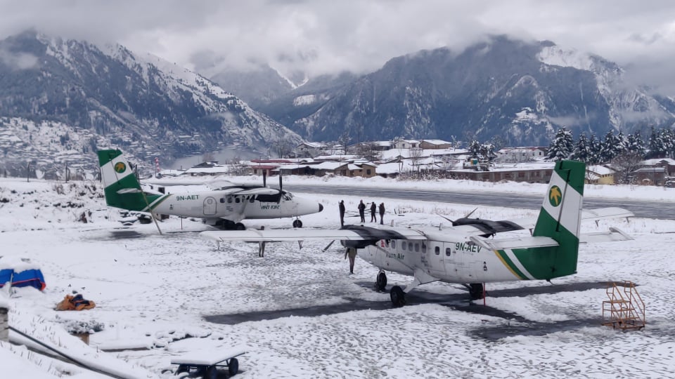 Heavy snowfall in Humla