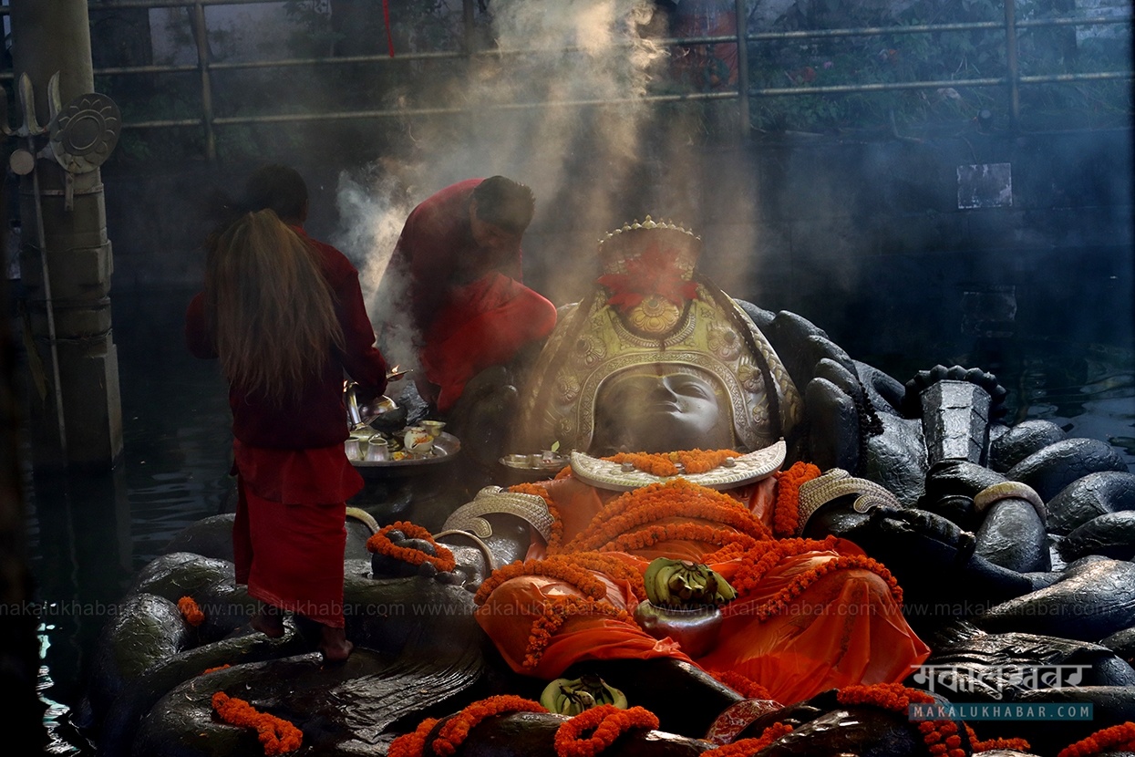 Nitya Puja of Budhanilkantha [Photos]