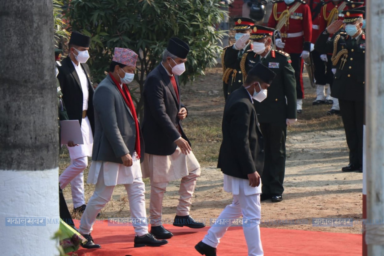 PM Deuba reached Lainchaur on Martyrs’ Day [Photos]