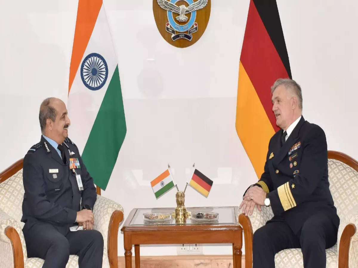 Air Chief Marshal VR Chaudhari discusses bilateral defence cooperation with German Navy Chief