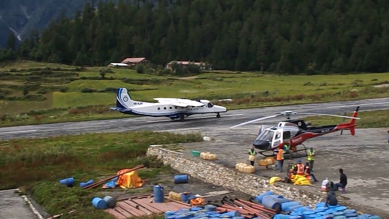 Health desk, holding centre at Simkot airport