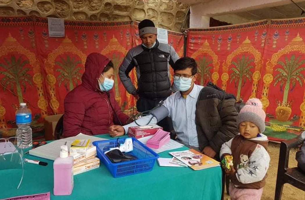 Free health camp of KMC at Triveni Ghat