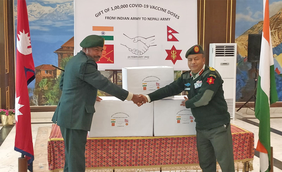 Indian Army gifts 100,000 doses of vaccine against COVID-19 to NA