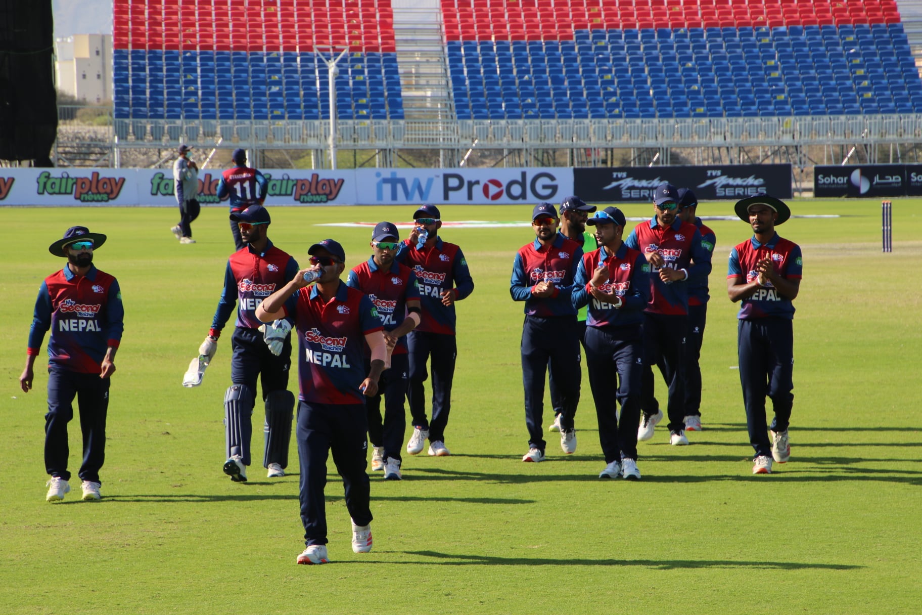 Nepal lost 2 wickets