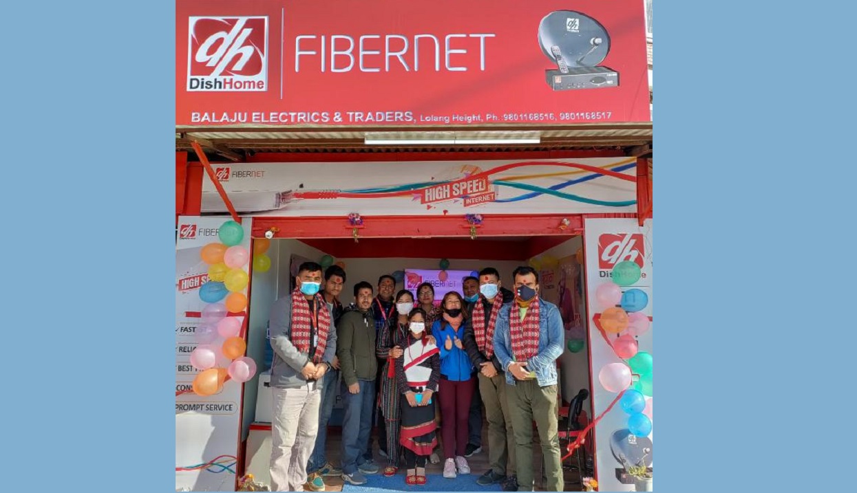 DishHome FiberNet’s co-distribution showroom at Balaju’s Lolang Heights