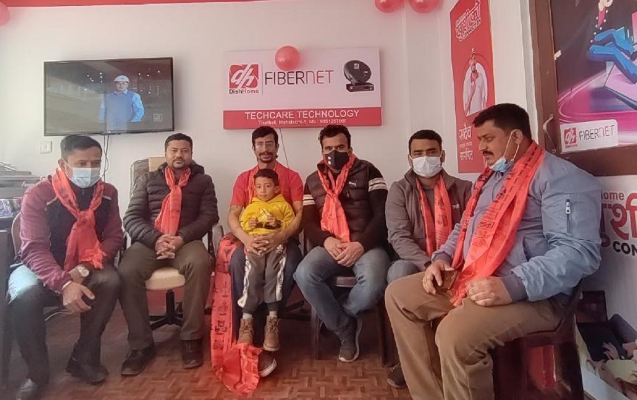 Inauguration of DishHome FiberNet co-distribution showroom in Tikathali