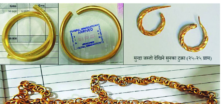 Over two quintals of gold jewellery seized at TIA customs in the last two months