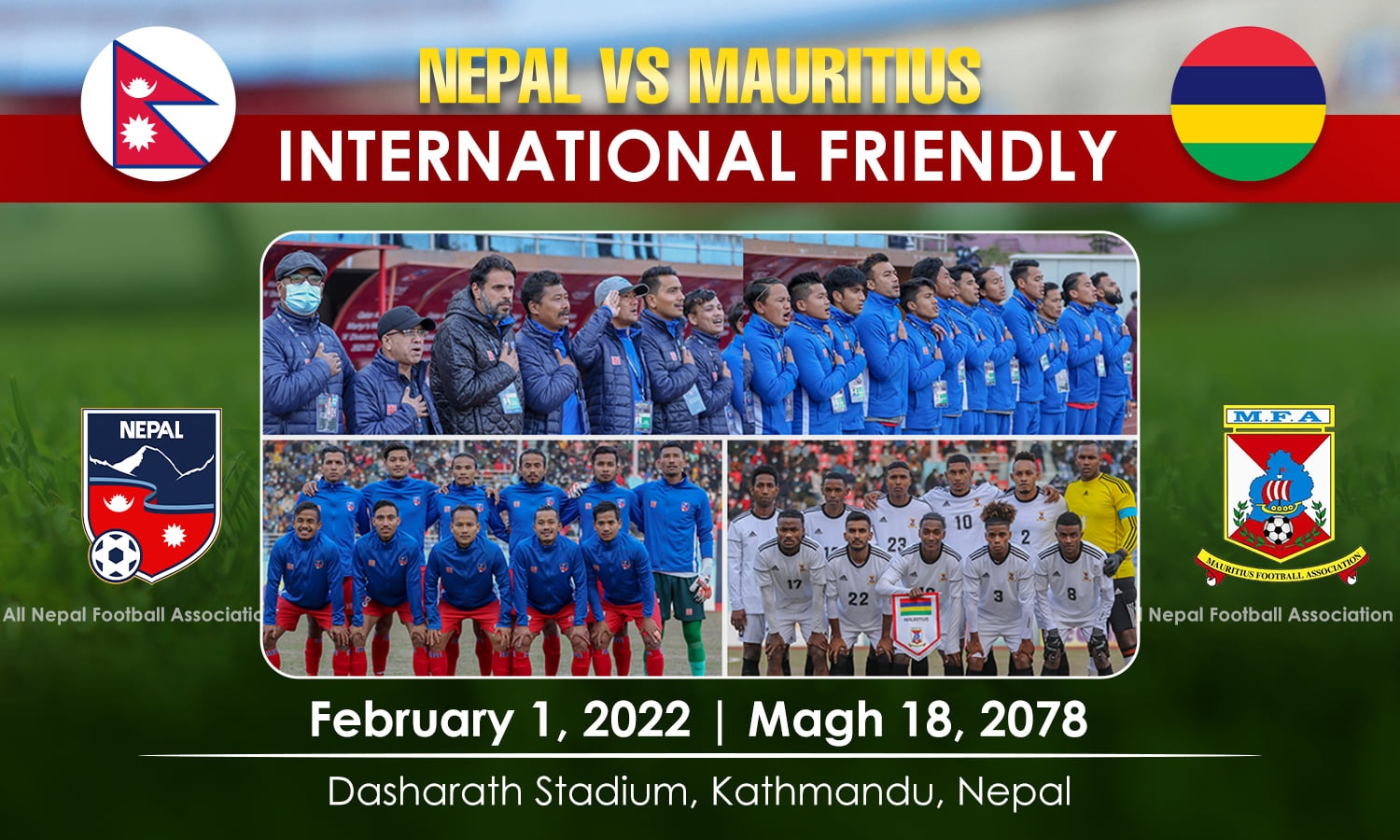 Nepal’s 1-0 lead against Mauritius