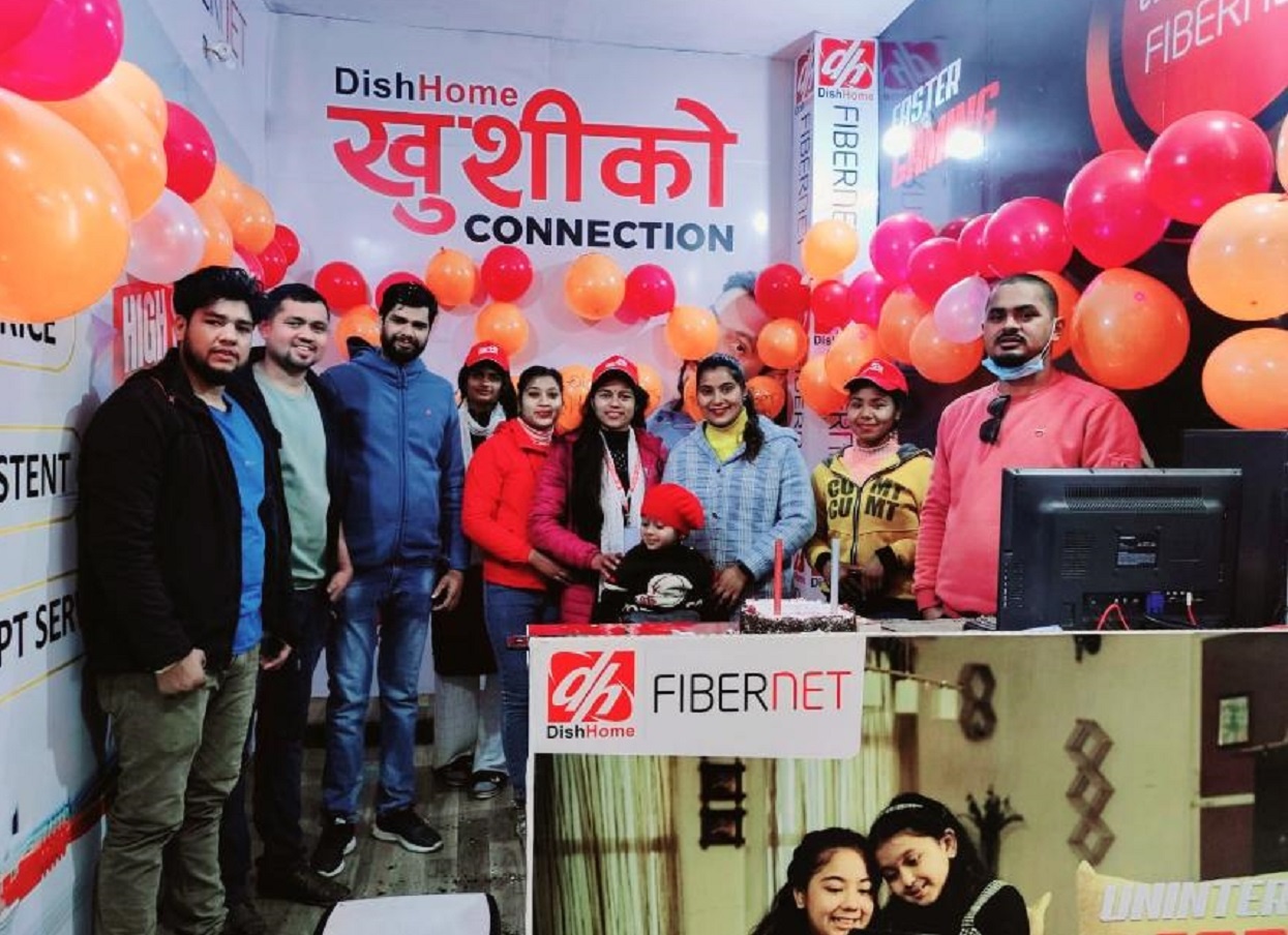 DishHome FiberNet co-distributor’s showroom in Dhangadhi