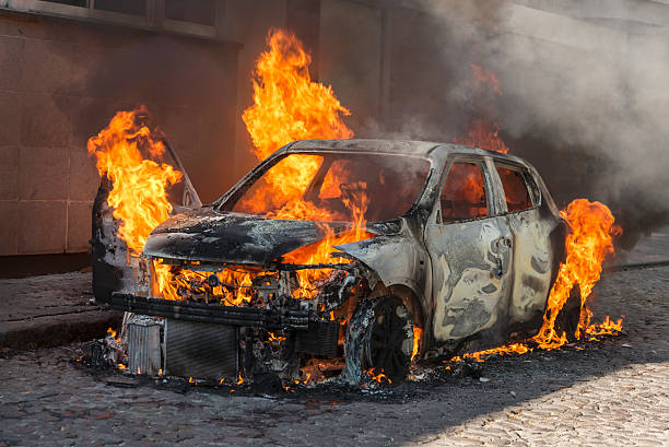Two parked vehicles torched