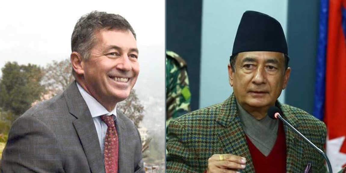 Minister Karki and American Ambassador Berry meet