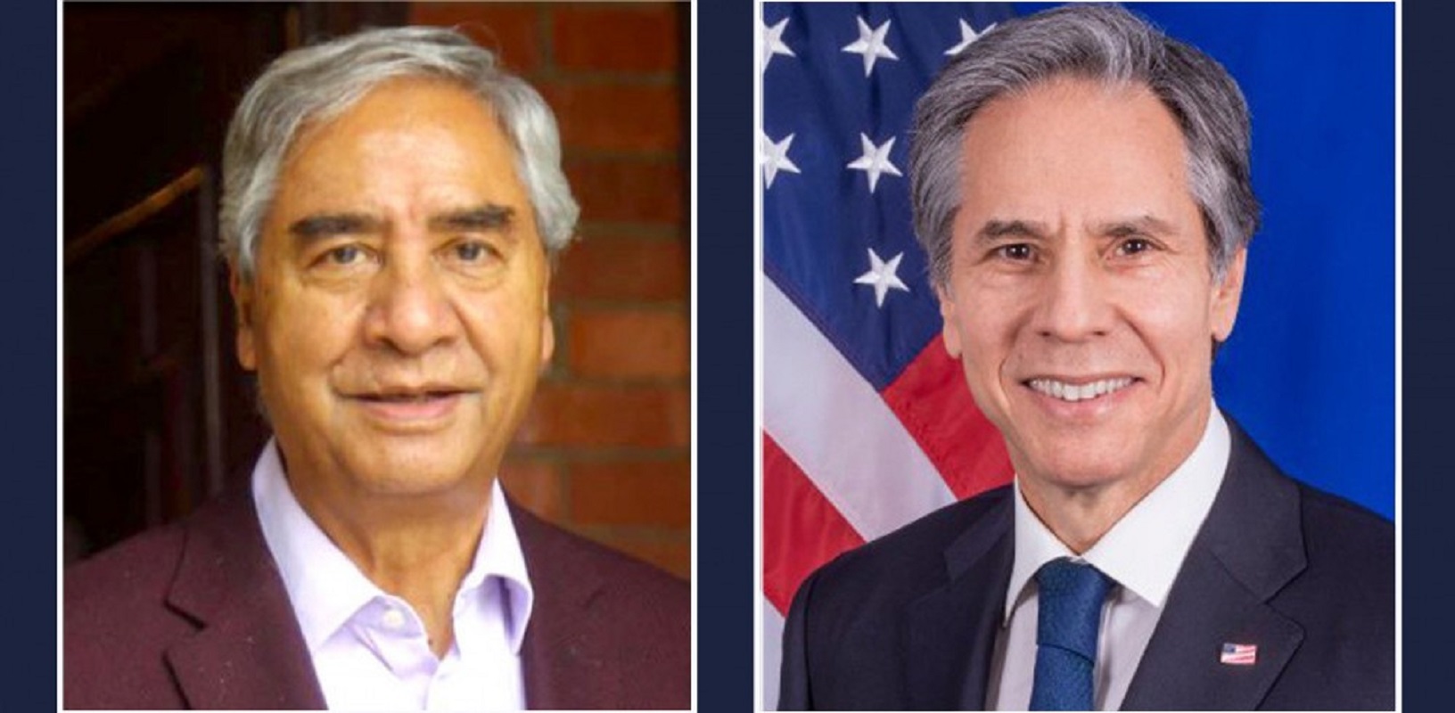 A phone call between Prime Minister Deuba & US Secretary of State