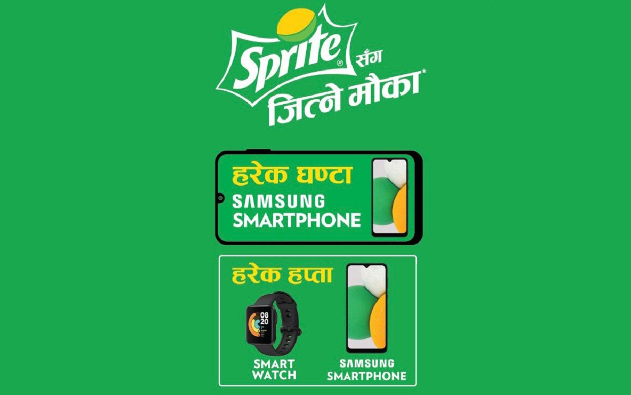 Chances to win a smart phone and smart watch on Sprite