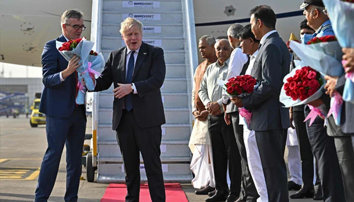 UK’s PM arrives in India for hard sell on anti-Russia action