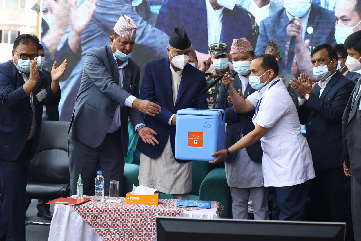 PM Deuba inaugurates vaccination campaign against typhoid