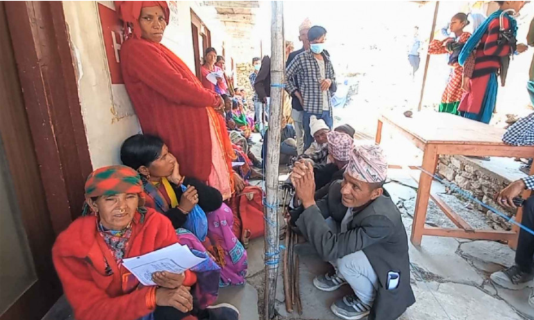 Elderly people in rural Bajura face hassles in getting allowance