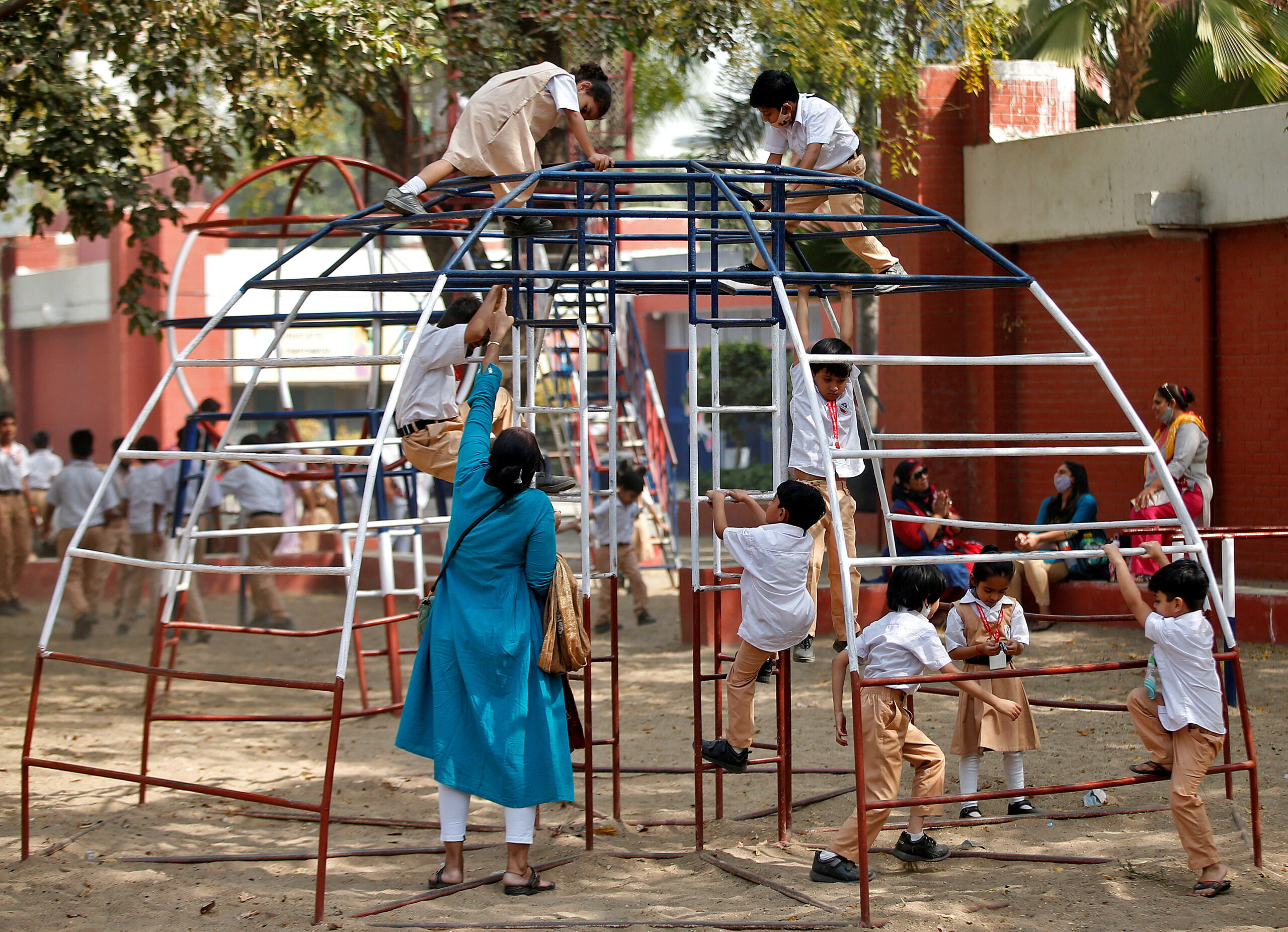 Schools in Indian capital reopened at full capacity after 2 years