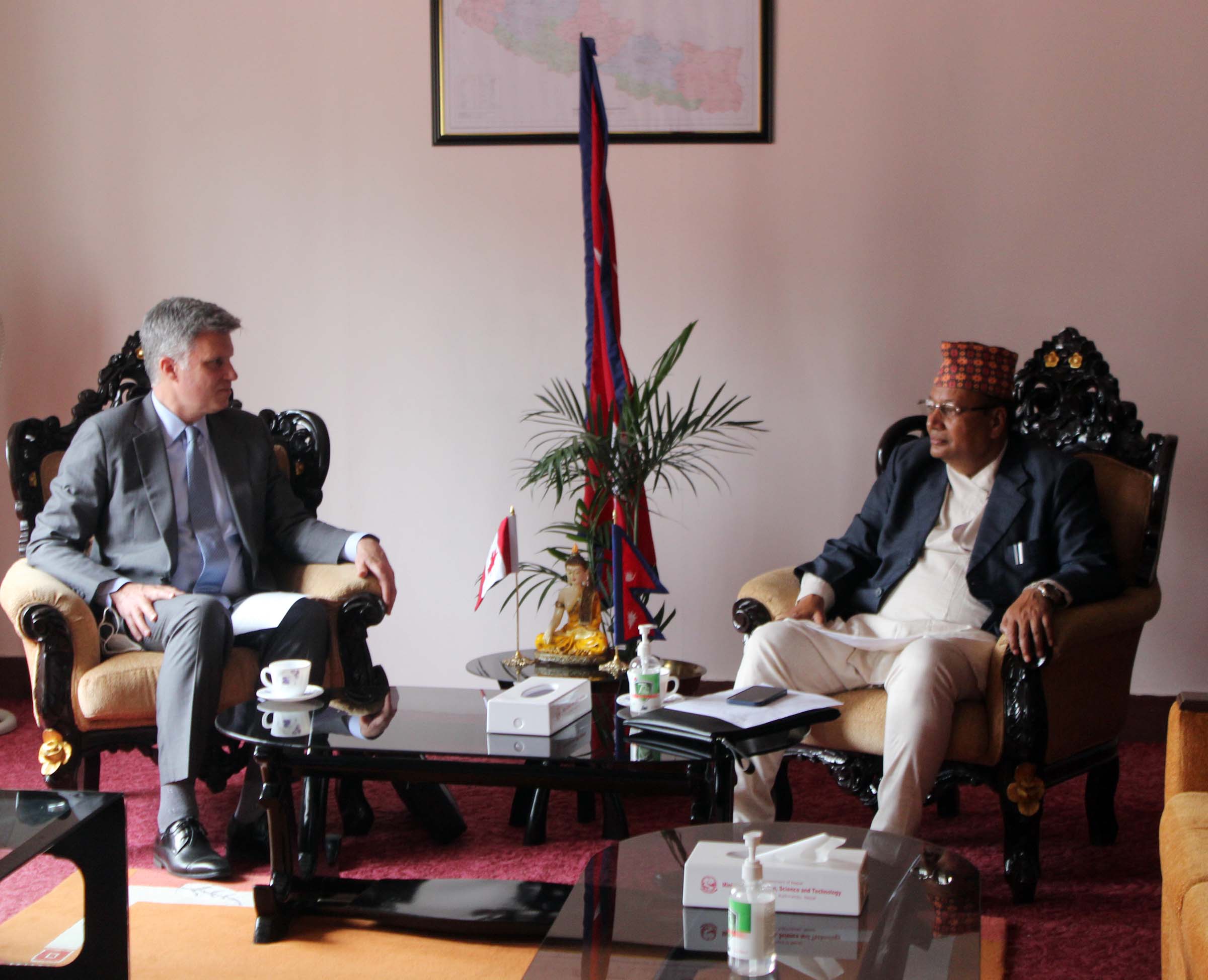 Education Minister Paudel & Canadian ambassador meet