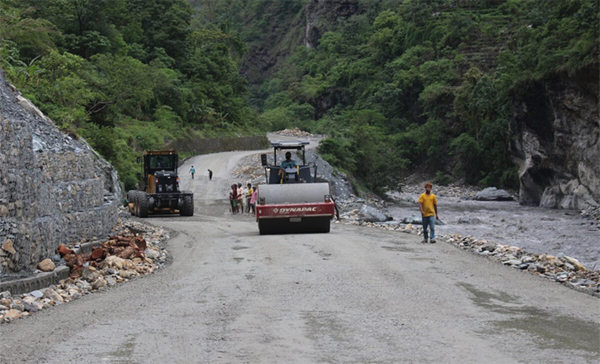Baglung-Beni road section closed for road widening works