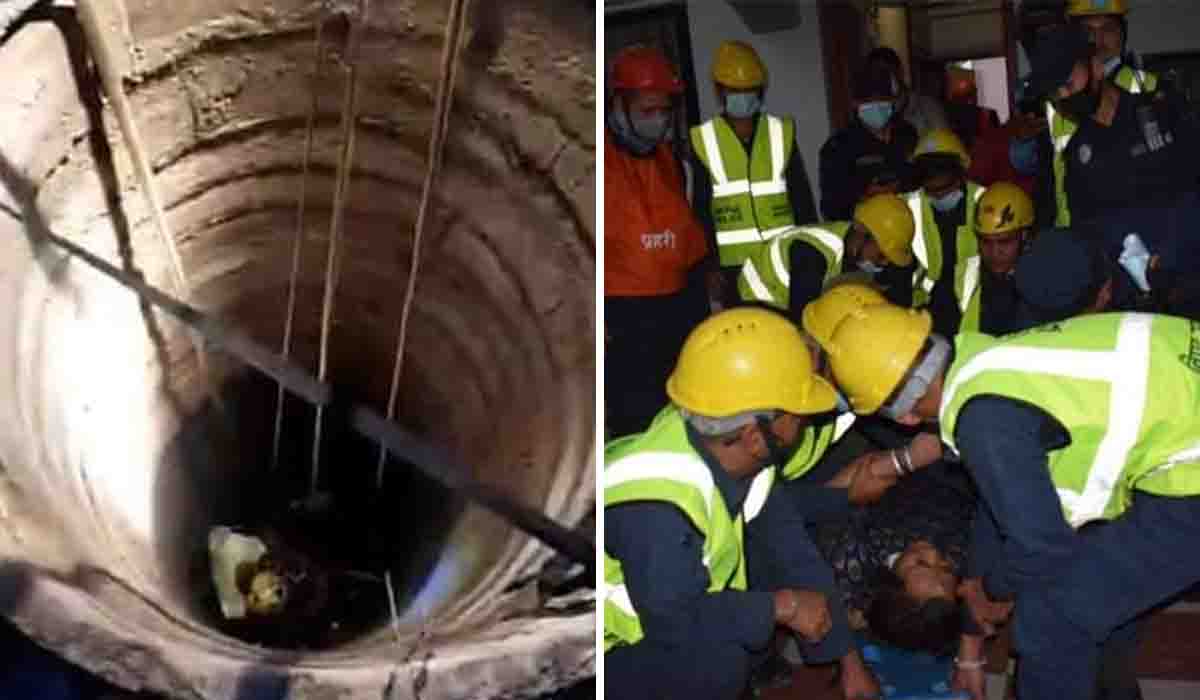 Woman fallen into well rescued safely