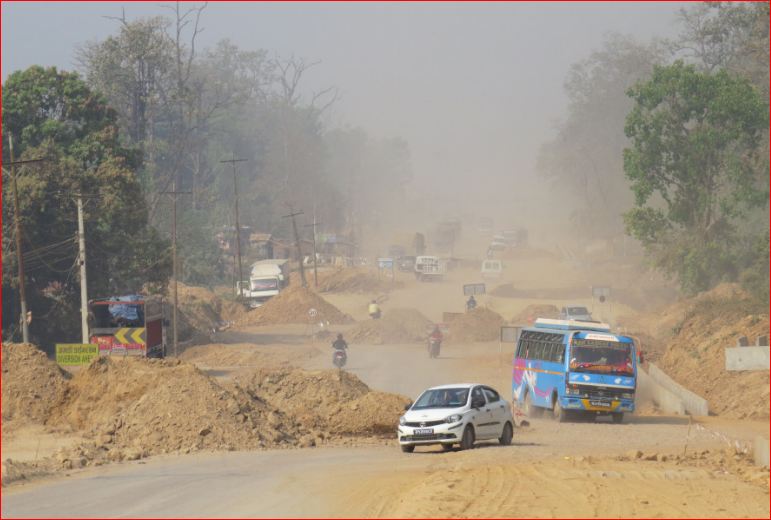 Narayangadh-Butwal road expansion work going at snail’s pace
