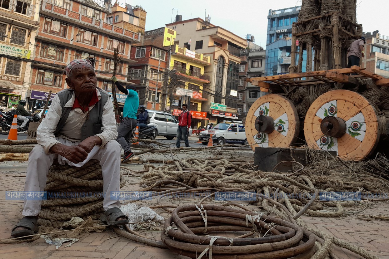 In Pictures: Rato Matsyendranath Jatra Preparation