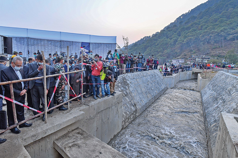 Melamchi water arrives at Sundarijal