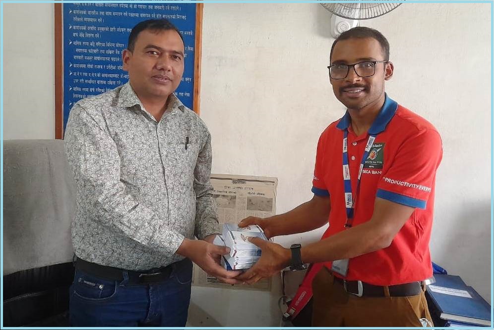 Pocket notebook assistance to Nepal Police by Mega Bank