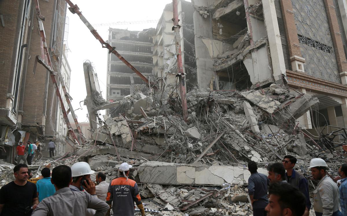 Death toll reaches 34 in Iran tower block collapse